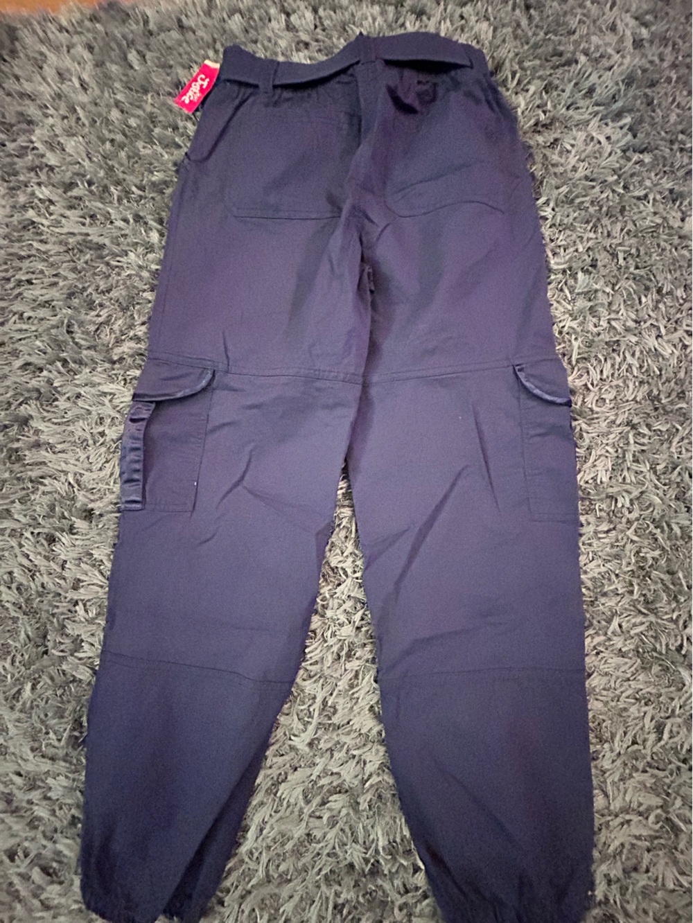 NWT Justice Navy Elastic Waist Cargo Pants